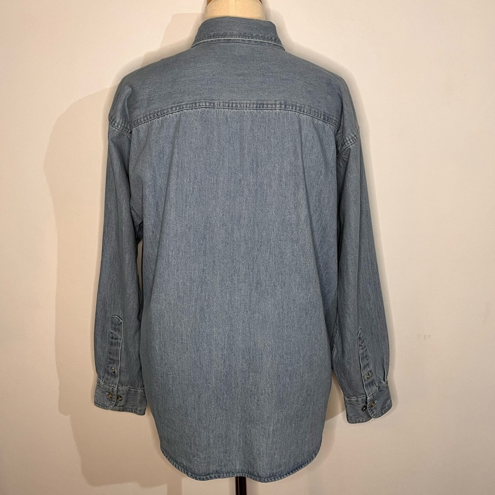 SOLD 6/4 Harbour Glen Vintage Miller Light Logo Denim Shirt - Picture 11 of 12